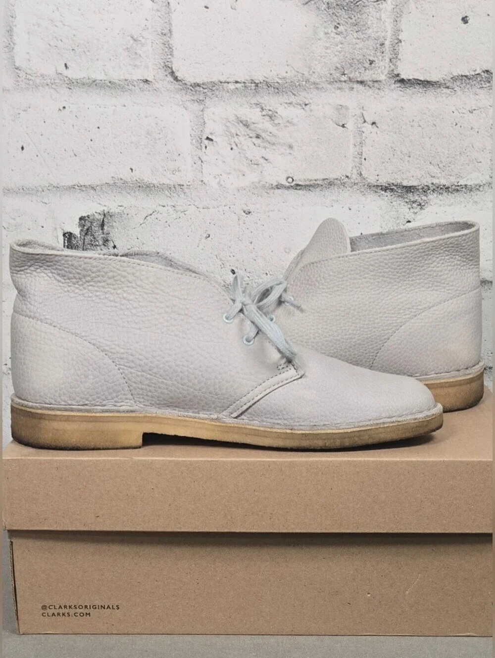 Clarks Originals Desert Boot Light Blue Leather Chukka Boots Size 9.5